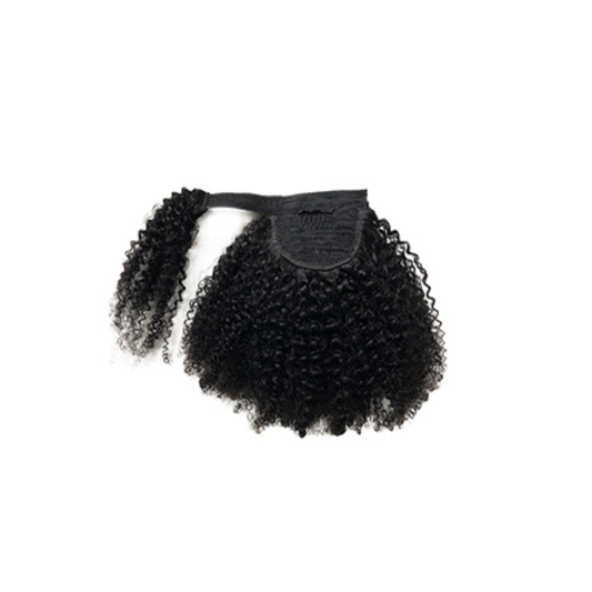 AFRO KINKY CURLY VELCRO PONYTAIL-NATURAL COLOR