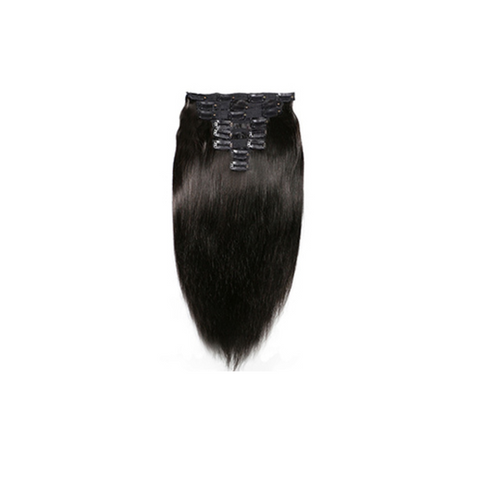 STRAIGHT HUMAN HAIR CLIP-INS-NATURAL COLOR