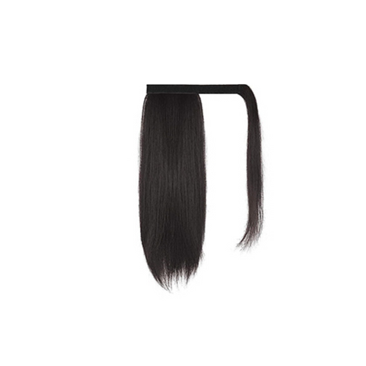 STRAIGHT HUMAN HAIR VELCRO PONYTAIL-NATURAL COLOR